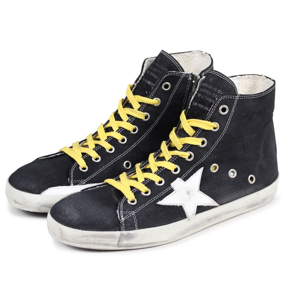US8 Golden Goose Black Canvas Sneaker