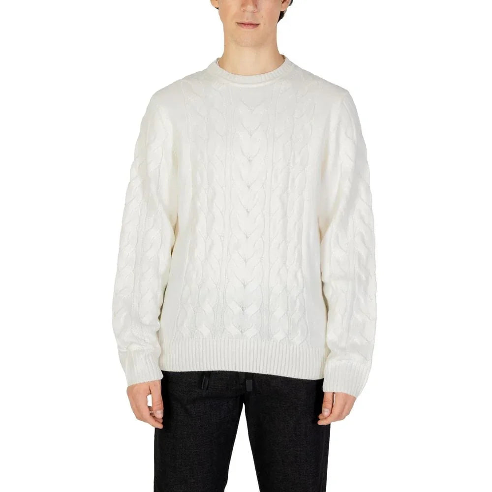 Casual Sweaters IT52 | XL Hamaki-Ho White Acrylic Sweater