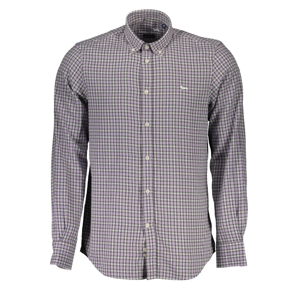 Harmont & Blaine Premium Polos Harmont & Blaine Purple Cotton Men Shirt