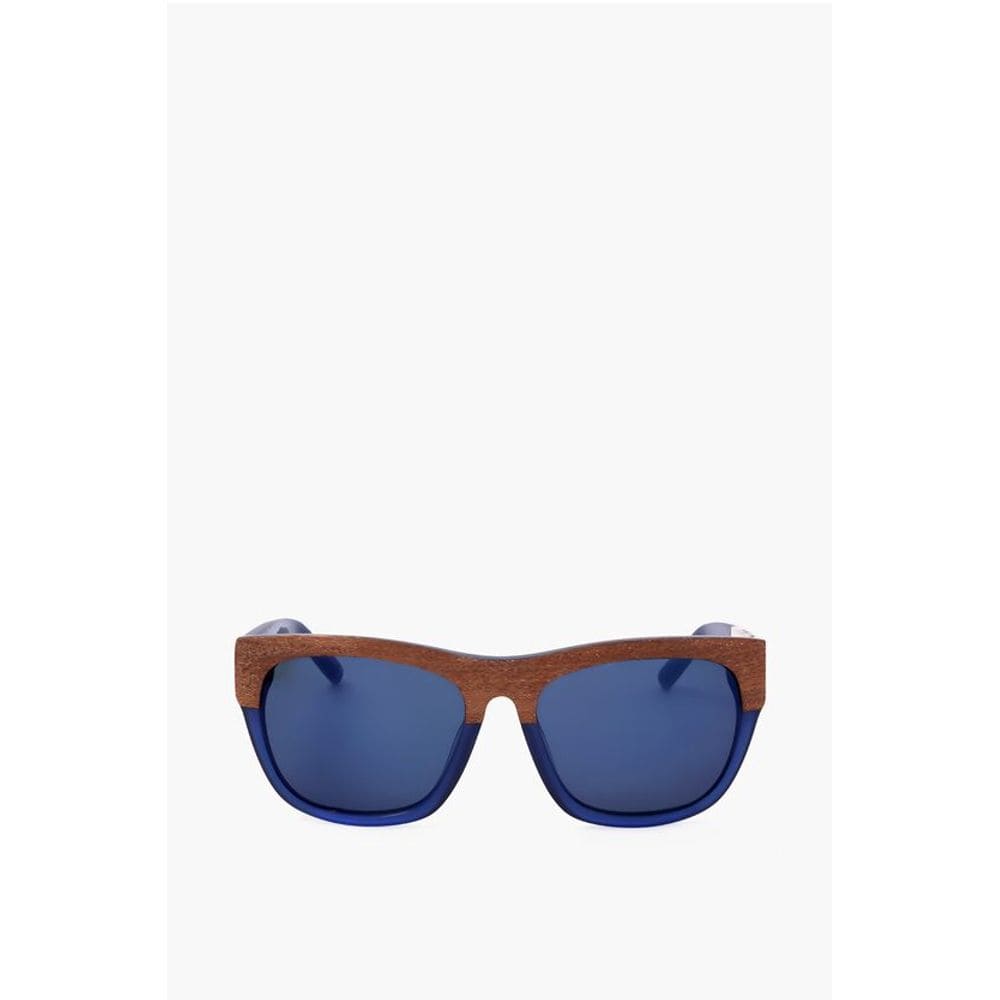 Linda Farrow Sunglasses Linda Farrow PHILLIP LIM Wayfarer Sunglasses with Wood Effect Detail