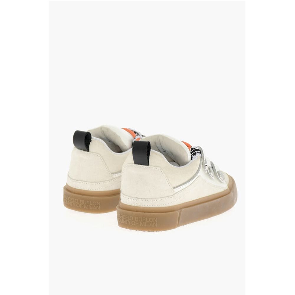 Marcelo Burlon Sneakers Marcelo Burlon Suede and Leather TICINELLA Low-Top Sneakers with Contrast S