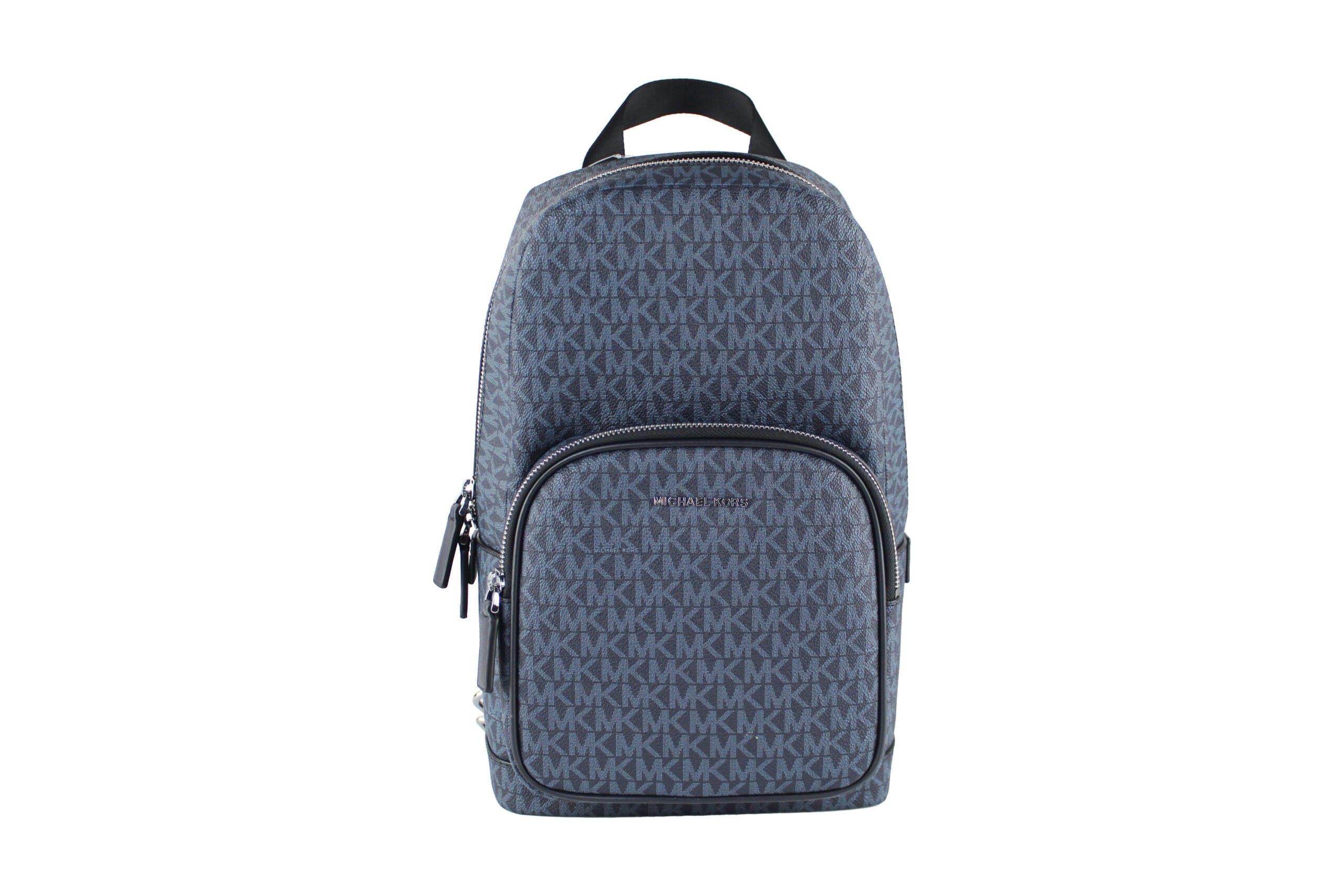 Michael Kors Backpacks Michael Kors Cooper Medium Navy Signature PVC Sling Backpack