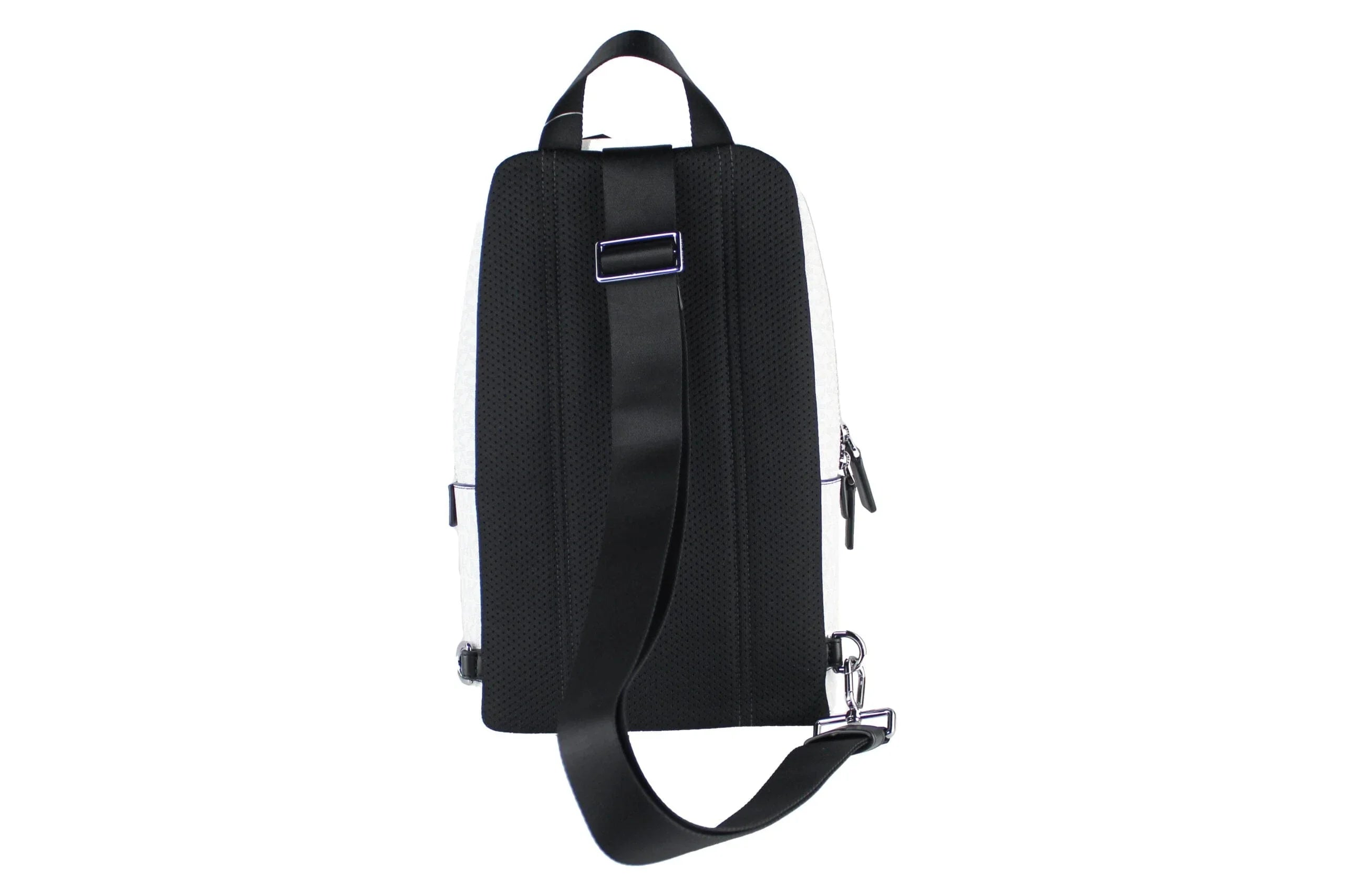 Michael Kors Backpacks Michael Kors Cooper Medium White Signature PVC Sling Backpack