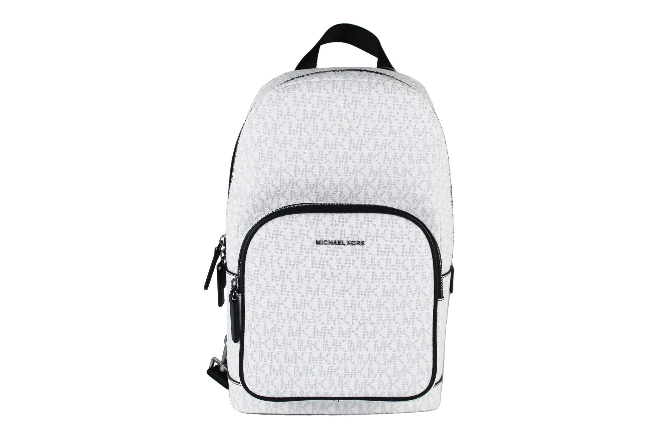 Michael Kors Backpacks Michael Kors Cooper Medium White Signature PVC Sling Backpack