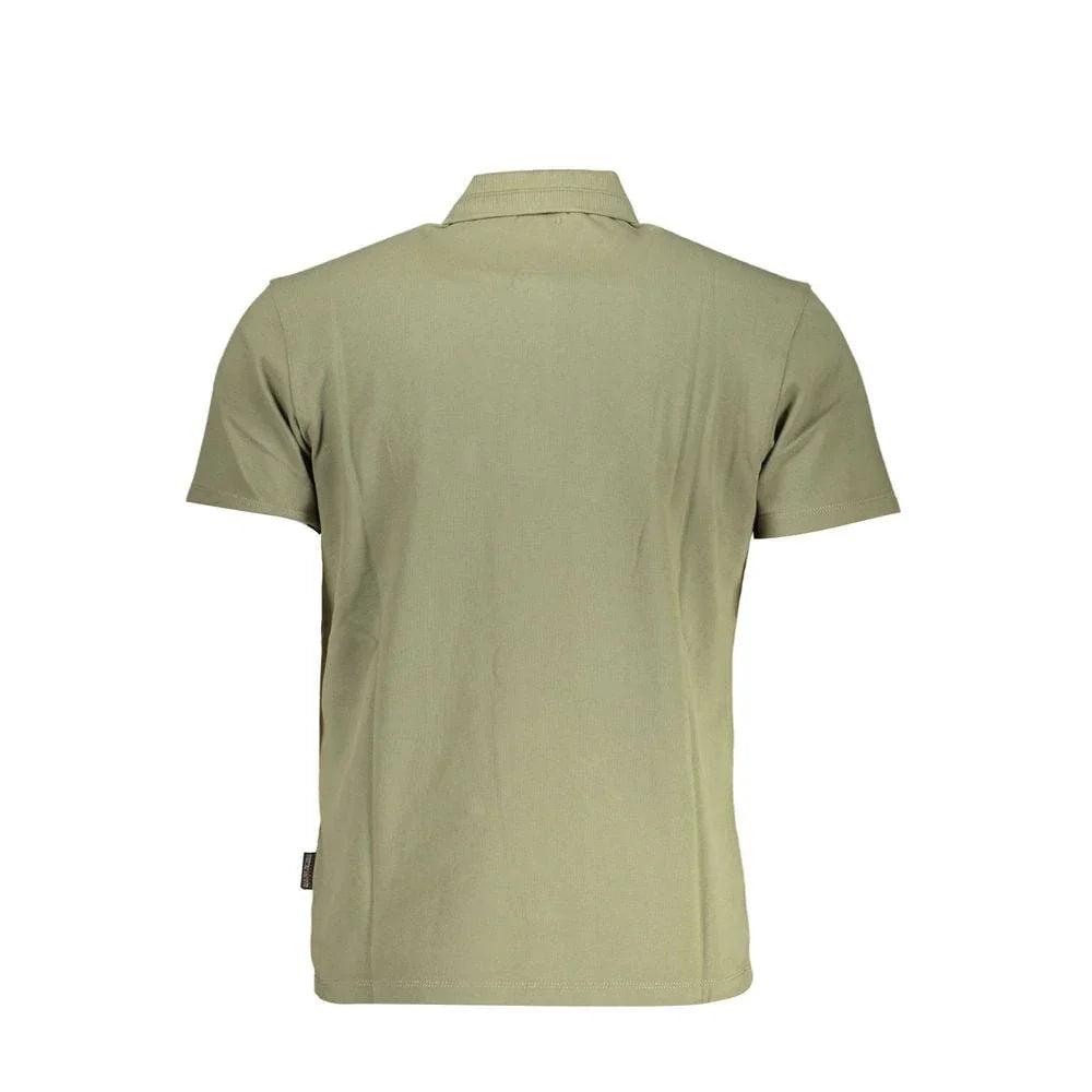 Napapijri Polos M Napapijri Green Cotton Mens Polo Shirt