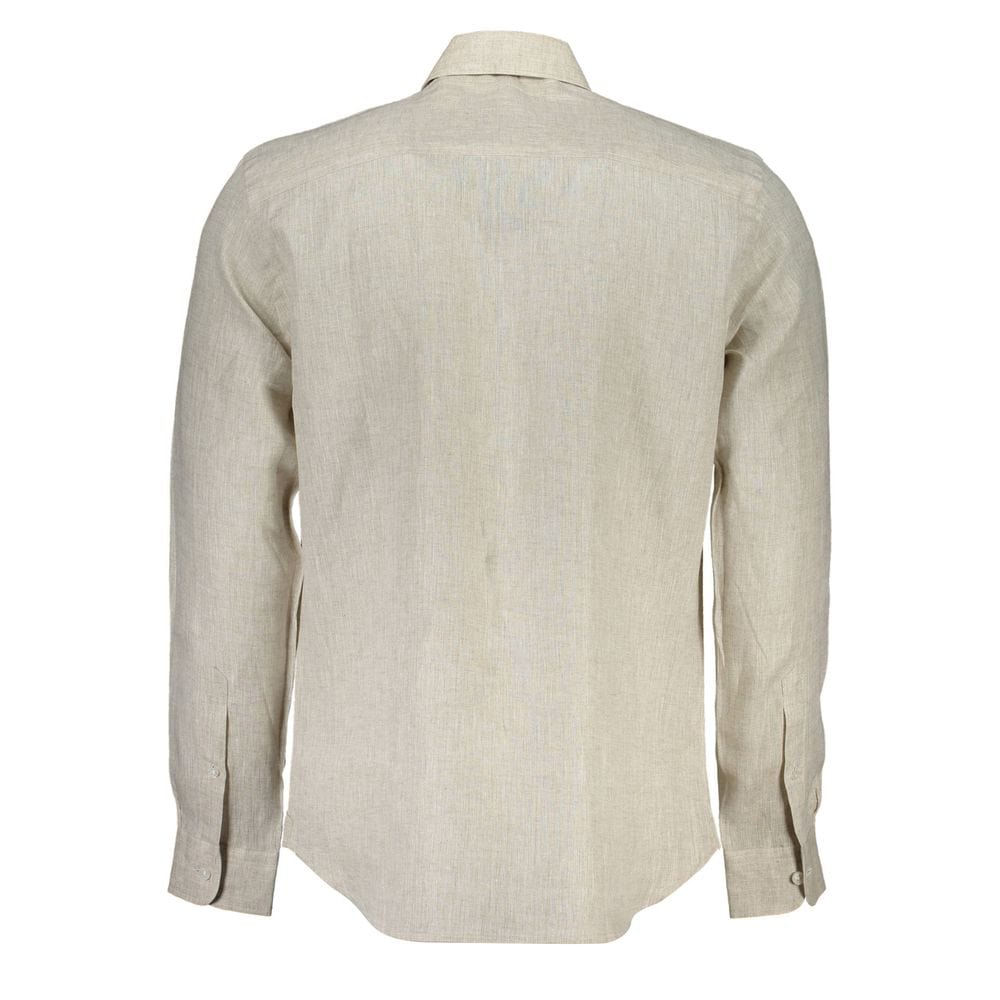 North Sails Linen Shirts L North Sails Beige Linen Men Shirt
