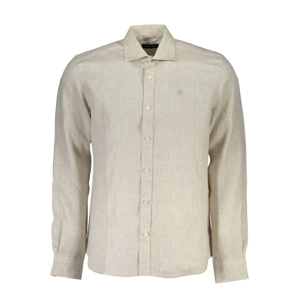 North Sails Linen Shirts L North Sails Beige Linen Men Shirt
