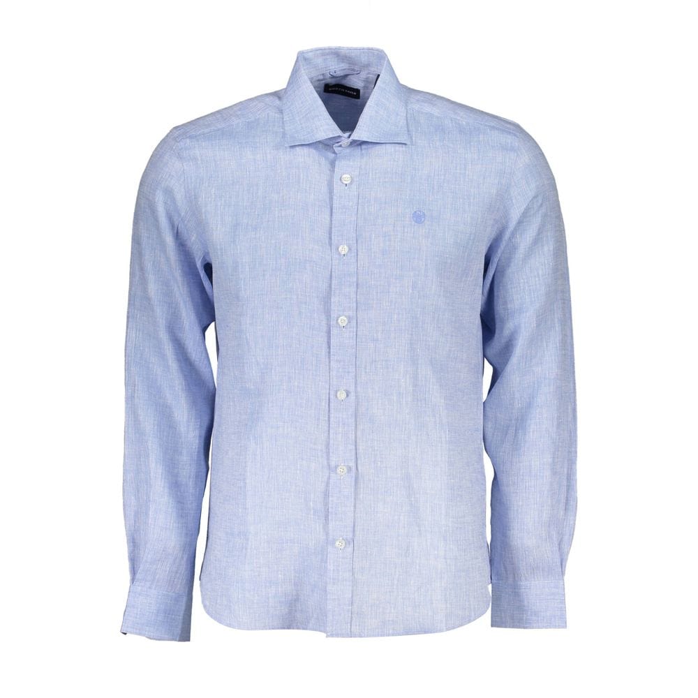 North Sails Linen Shirts M North Sails Light Blue Linen Men Shirt