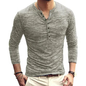 Men's V-Neck Long Sleeve Shirt