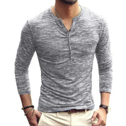 Men's V-Neck Long Sleeve Shirt