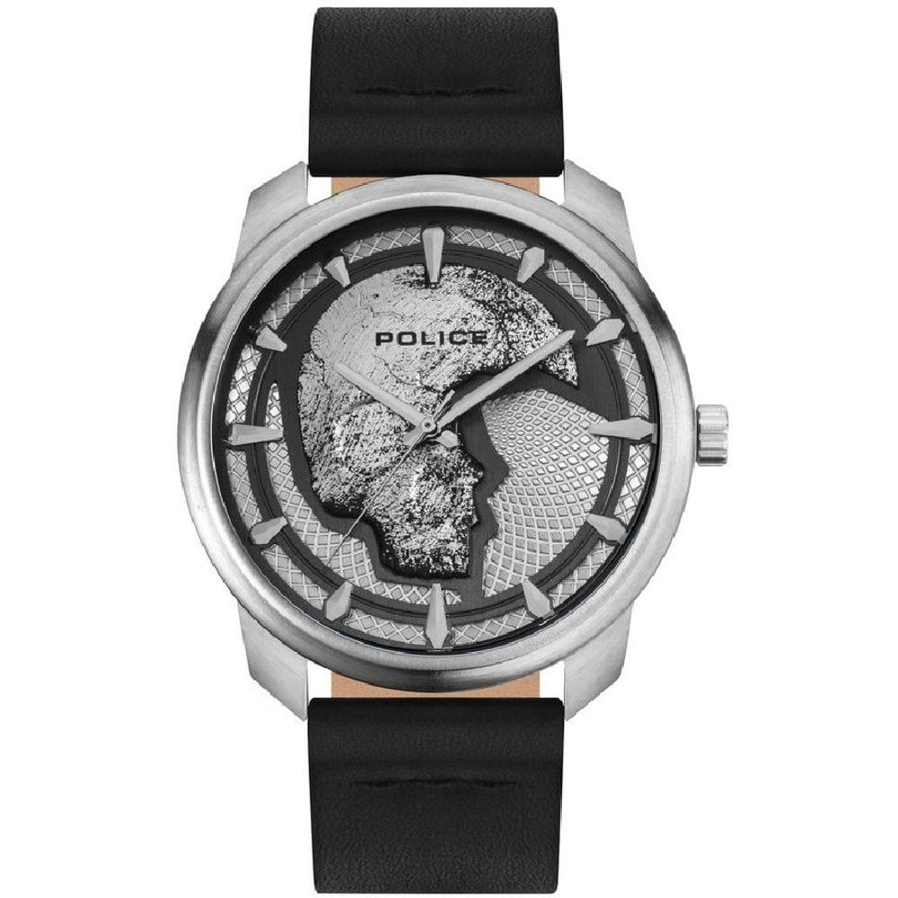 Police Watches Police Black Leather Watch