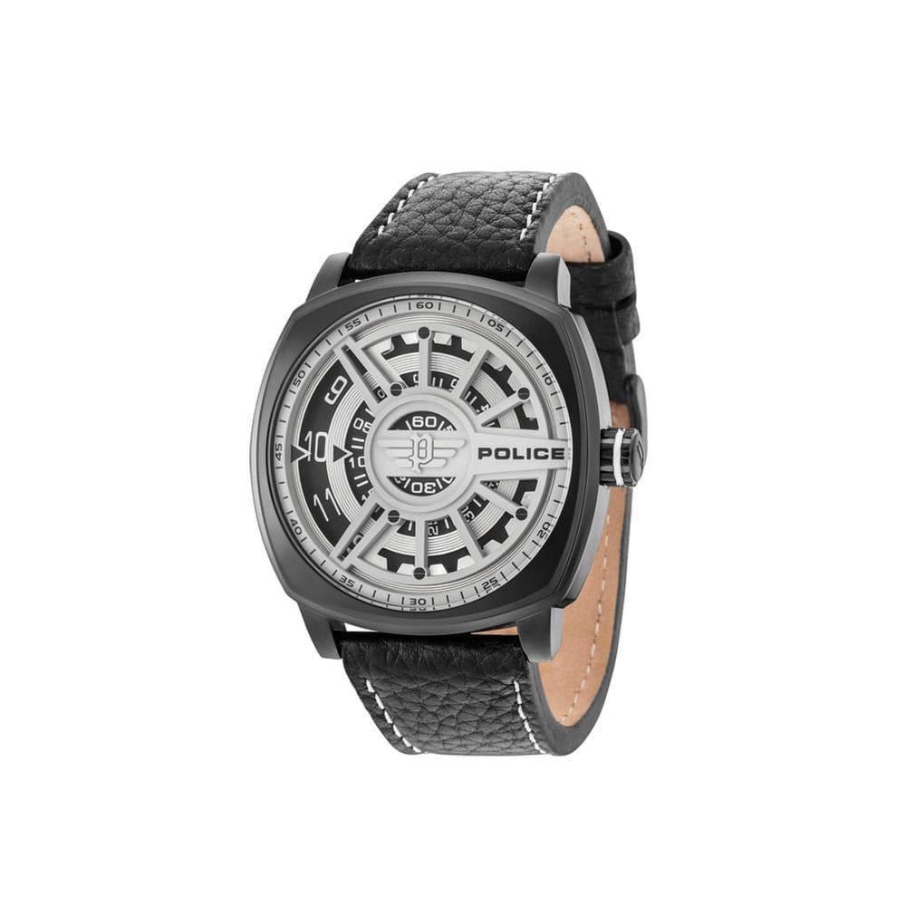 Police Watches Police Black Leather Watch