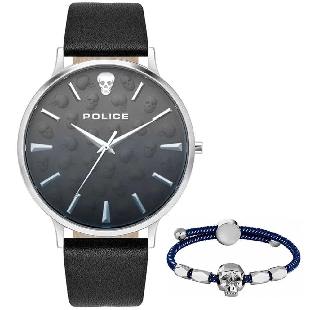 Police Watches Police Black Leather Watch
