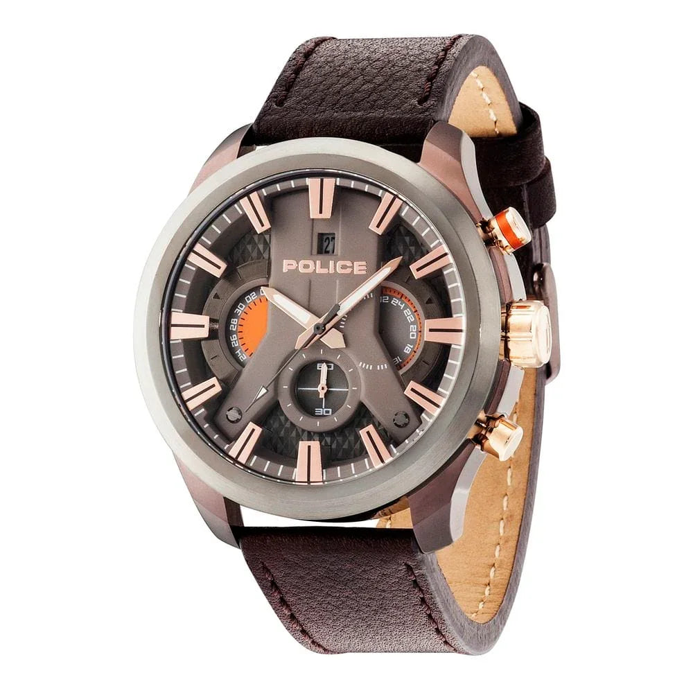 Police Watches Police Brown Leather Watch