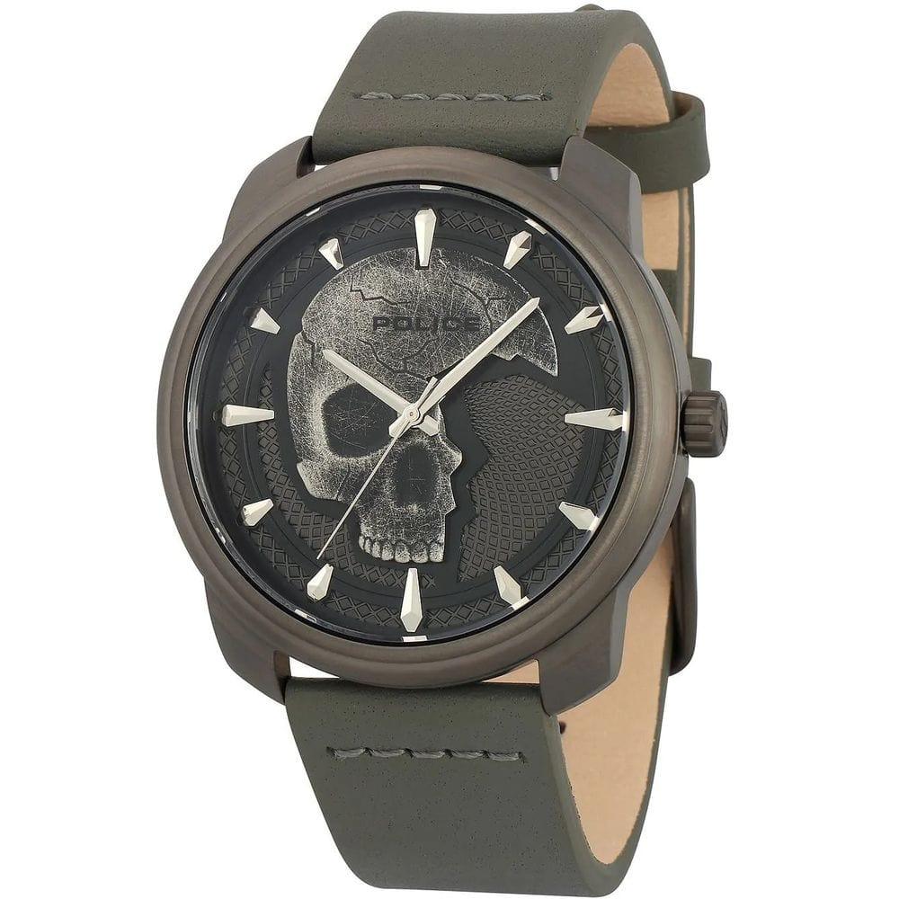 Police Watches Police Green Leather Watch