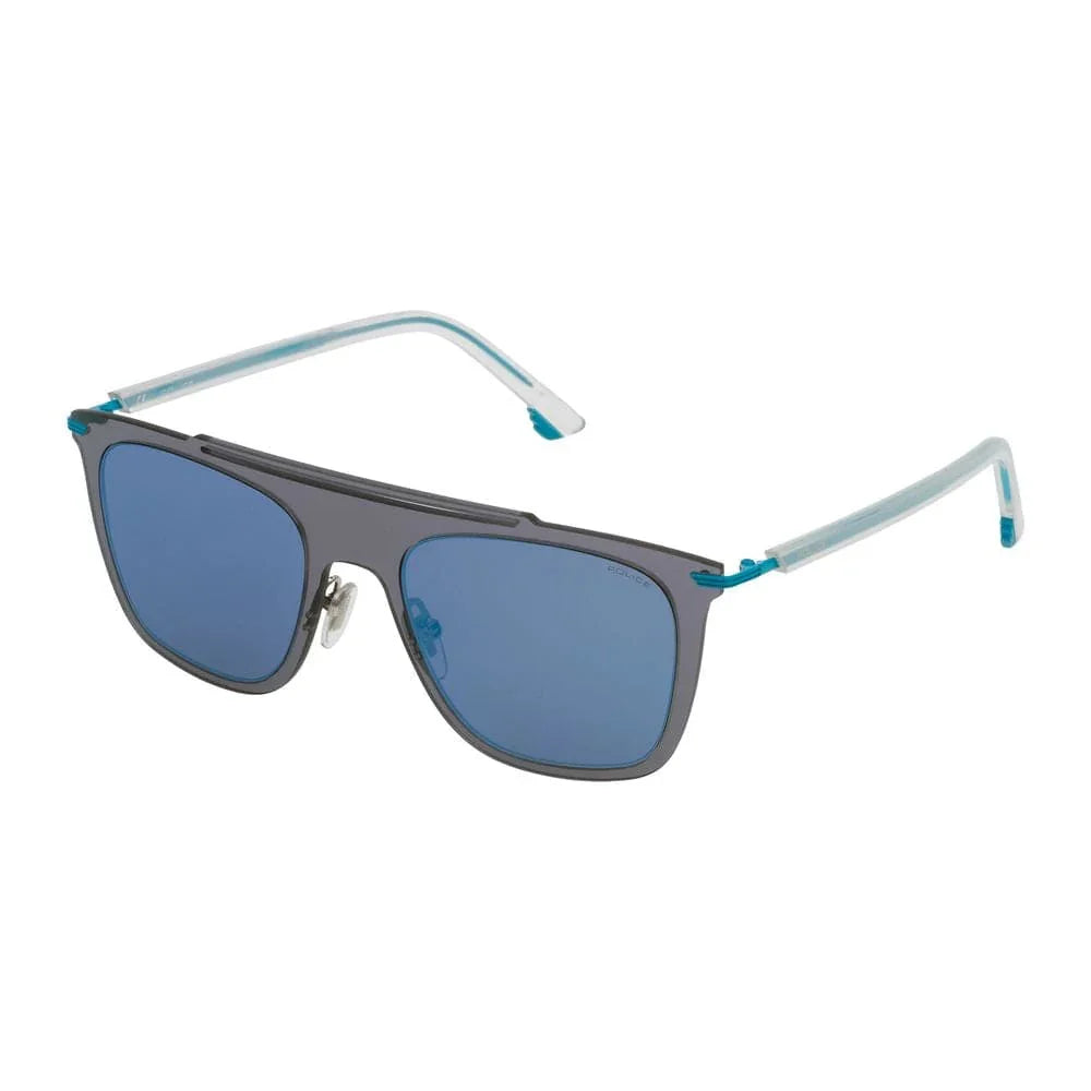 Police Sunglasses Police™ Sunglasses Blue Plastic and Metal Grey Blue Mirror Lenses