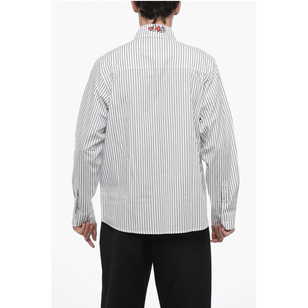 Rassvet S Rassvet Striped Shirt with Breast Pocket and Embroidery