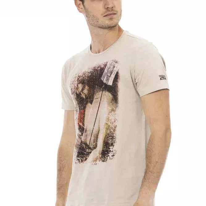 Trussardi Action Trussardi Action Beige Cotton Men T-Shirt