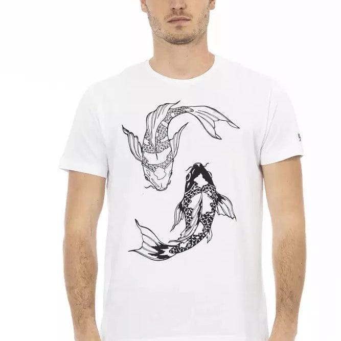 Trussardi Action M Trussardi Action Chic White Round Neck Cotton Tee