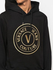 Versace Jeans Sweaters Versace Jeans Chic Black Hooded Sweatshirt