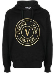 Versace Jeans Sweaters Versace Jeans Chic Black Hooded Sweatshirt