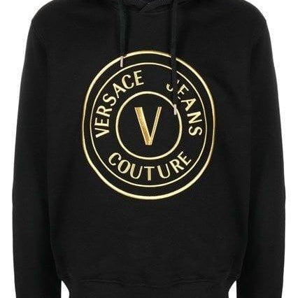 Versace Jeans Sweaters Versace Jeans Chic Black Hooded Sweatshirt