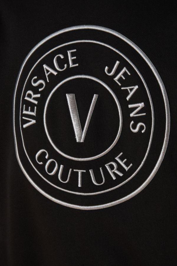 Versace Jeans Sweater Versace Jeans Stunning Hooded Black Cotton Sweatshirt