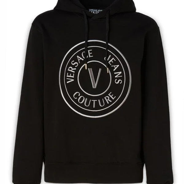 Versace Jeans Sweater Versace Jeans Stunning Hooded Black Cotton Sweatshirt