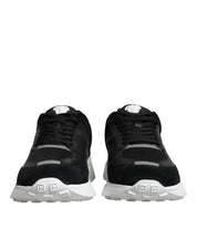 Versace Sneakers Versace Black Canvas Quad Fabric Medusa Low Top Sneaker Shoes