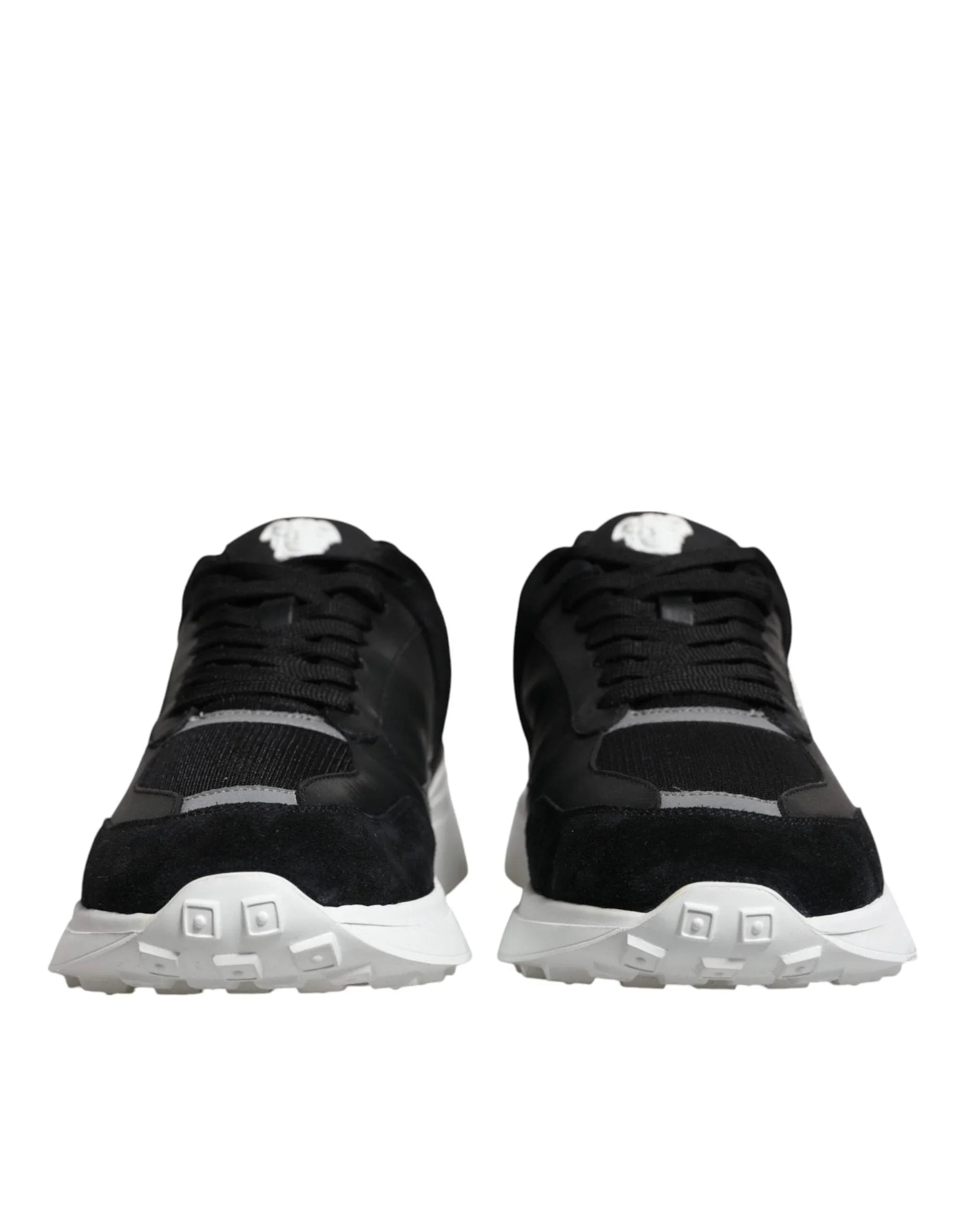Versace Sneakers Versace Black Canvas Quad Fabric Medusa Low Top Sneaker Shoes