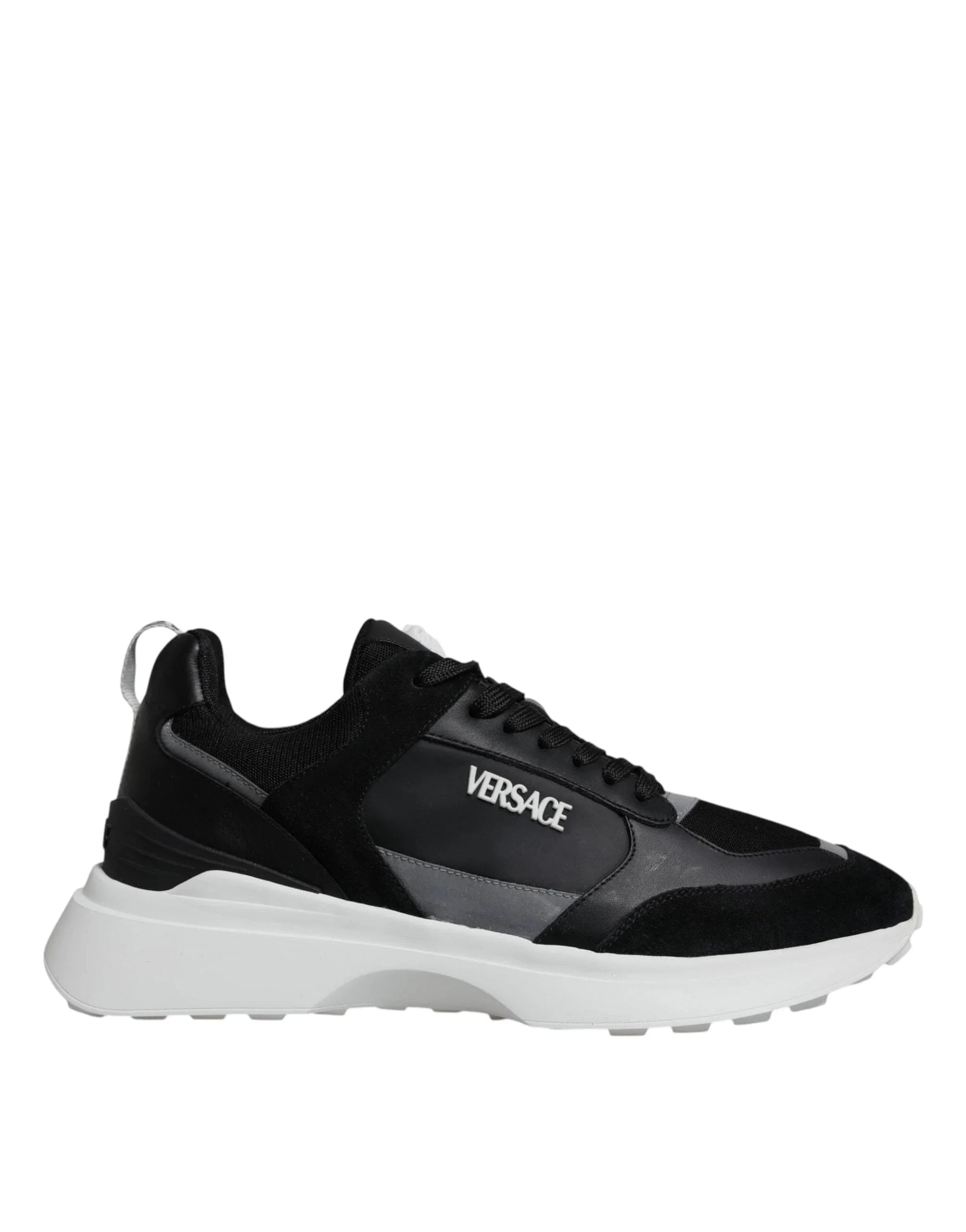 Versace Sneakers Versace Black Canvas Quad Fabric Medusa Low Top Sneaker Shoes