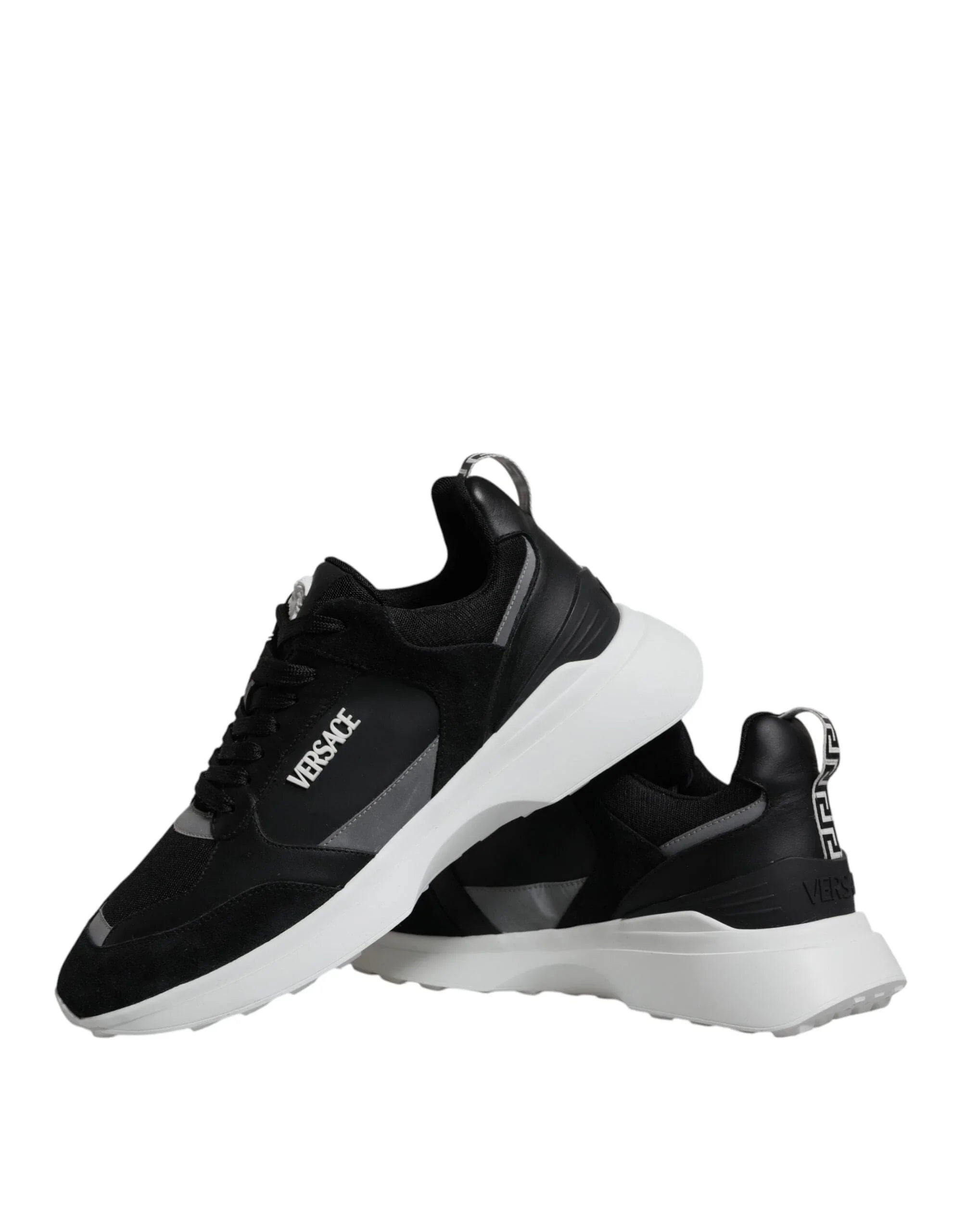 Versace Sneakers Versace Black Canvas Quad Fabric Medusa Low Top Sneaker Shoes