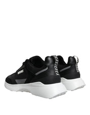 Versace Sneakers Versace Black Canvas Quad Fabric Medusa Low Top Sneaker Shoes