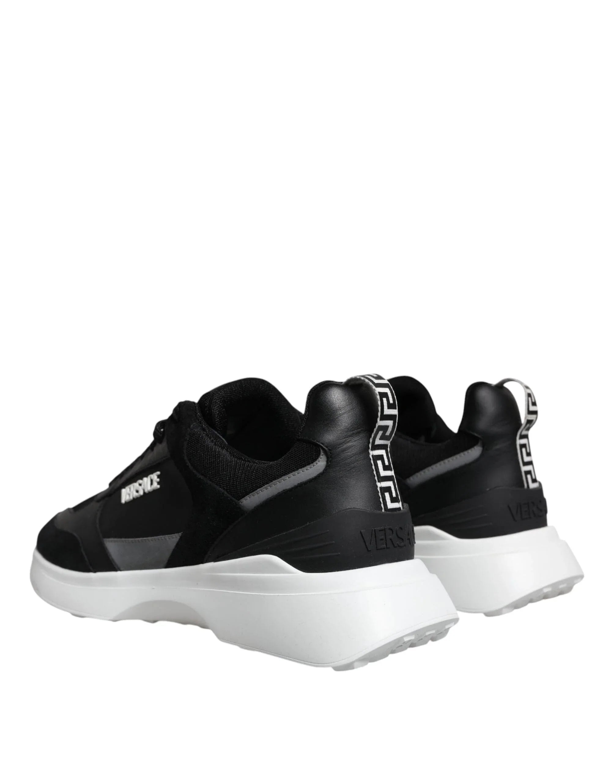 Versace Sneakers Versace Black Canvas Quad Fabric Medusa Low Top Sneaker Shoes