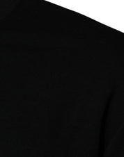 Versace Sweaters Versace Black Medusa Embroidery Crew Neck Pullover Sweater