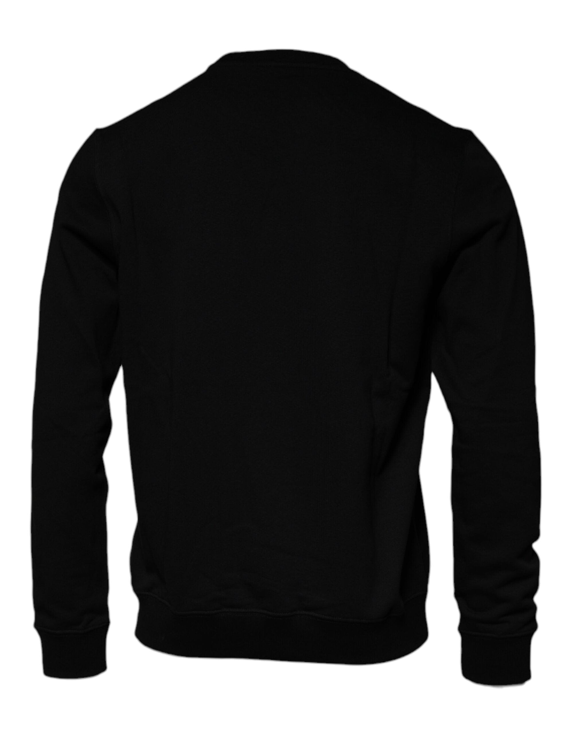Versace Sweaters IT50 | L Versace Black Medusa Fleece Men Crew Neck Sweatshirt Sweater