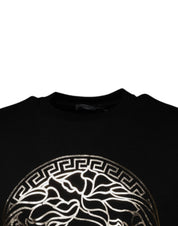 Versace Sweaters IT50 | L Versace Black Medusa Fleece Men Crew Neck Sweatshirt Sweater