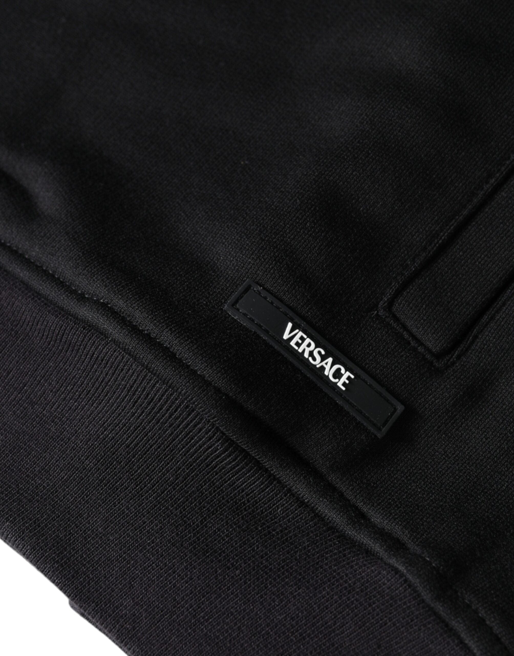 Versace Sweaters XL Versace Black Medusa Print Cotton Full Zip HoodieSweatshirt Sweater
