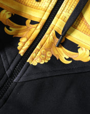 Versace Sweaters XL Versace Black Medusa Print Cotton Full Zip HoodieSweatshirt Sweater