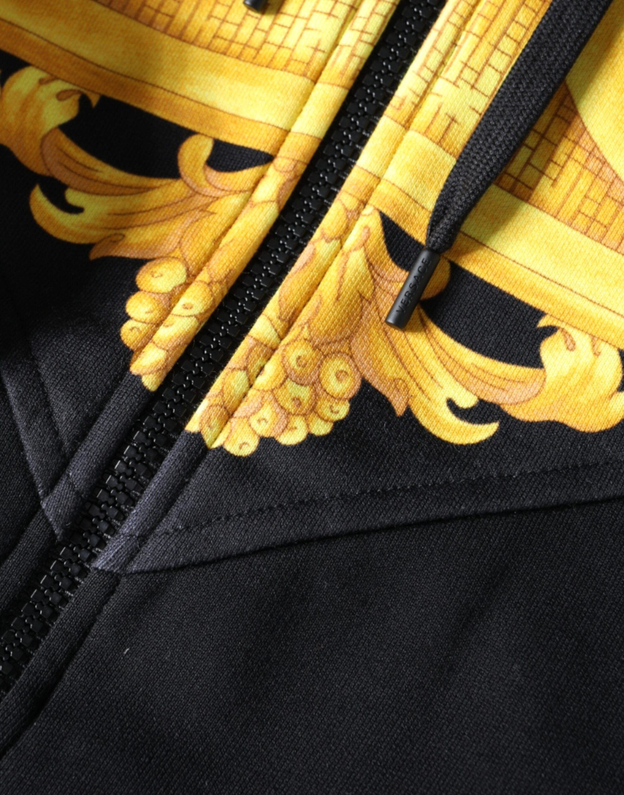 Versace Sweaters XL Versace Black Medusa Print Cotton Full Zip HoodieSweatshirt Sweater