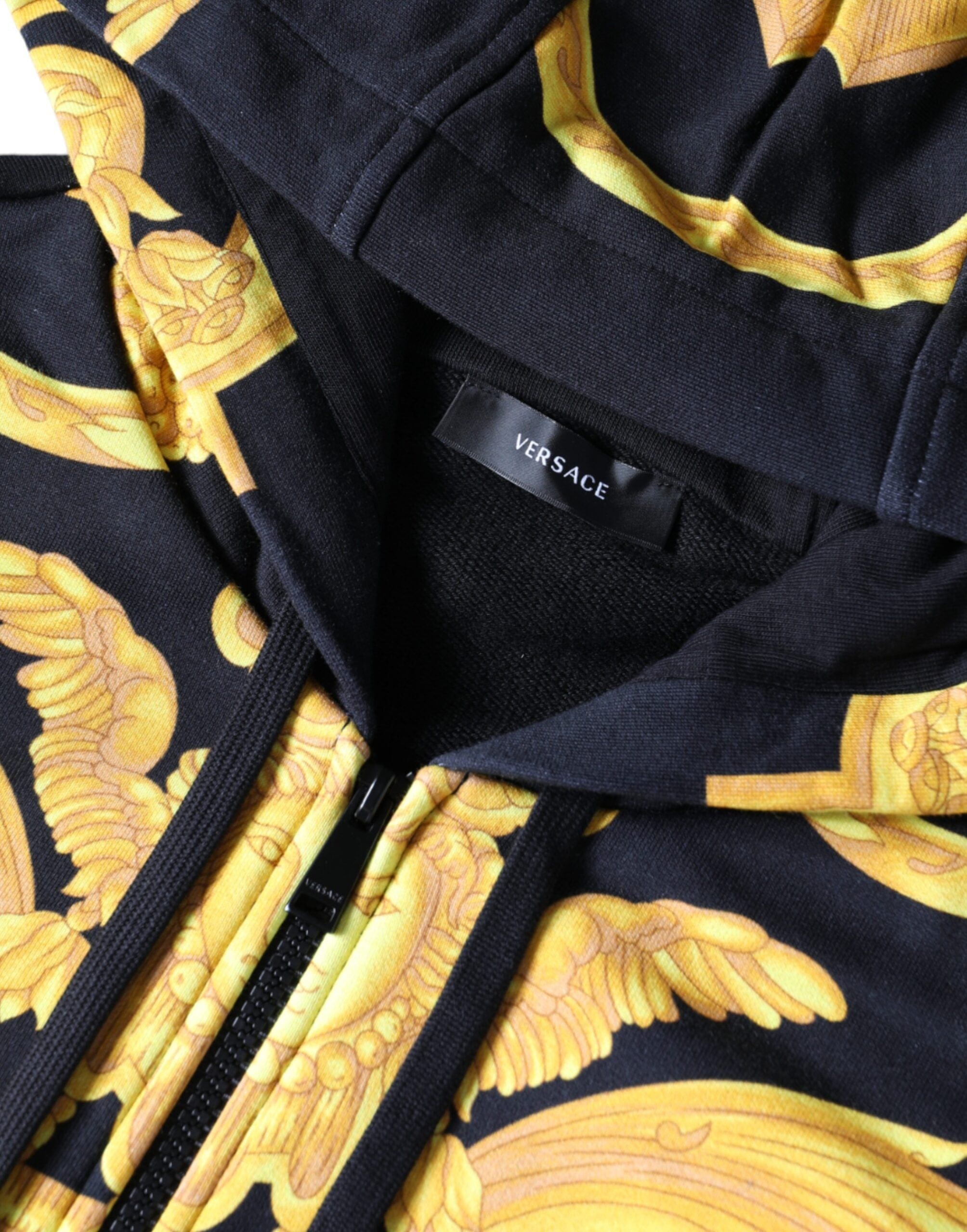 Versace Sweaters XL Versace Black Medusa Print Cotton Full Zip HoodieSweatshirt Sweater