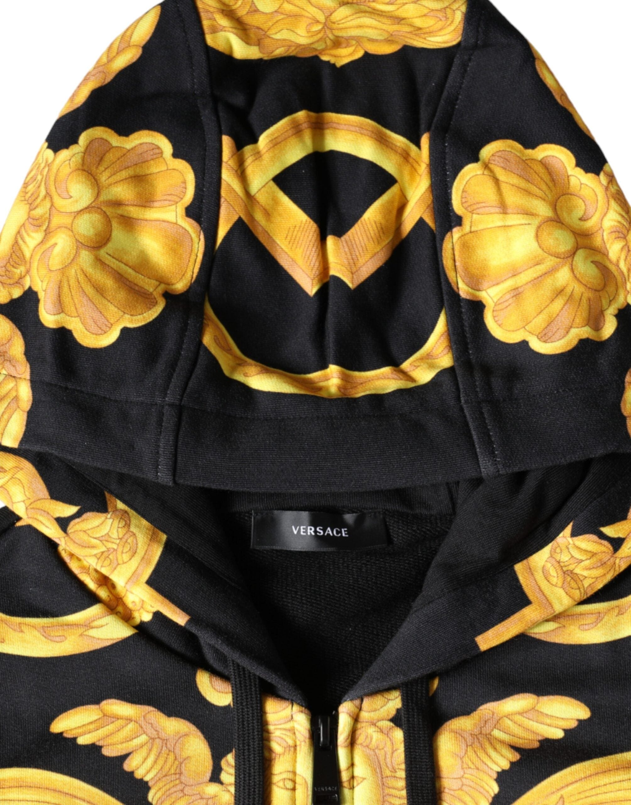 Versace Sweaters XL Versace Black Medusa Print Cotton Full Zip HoodieSweatshirt Sweater