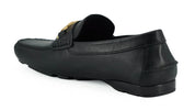 Versace Loafers EU39/US6 Versace Elegant Black Calf Leather Men's Loafers