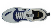 Versace Sneakers EU44/US11 Versace Elegant Blue and White Leather Sneakers