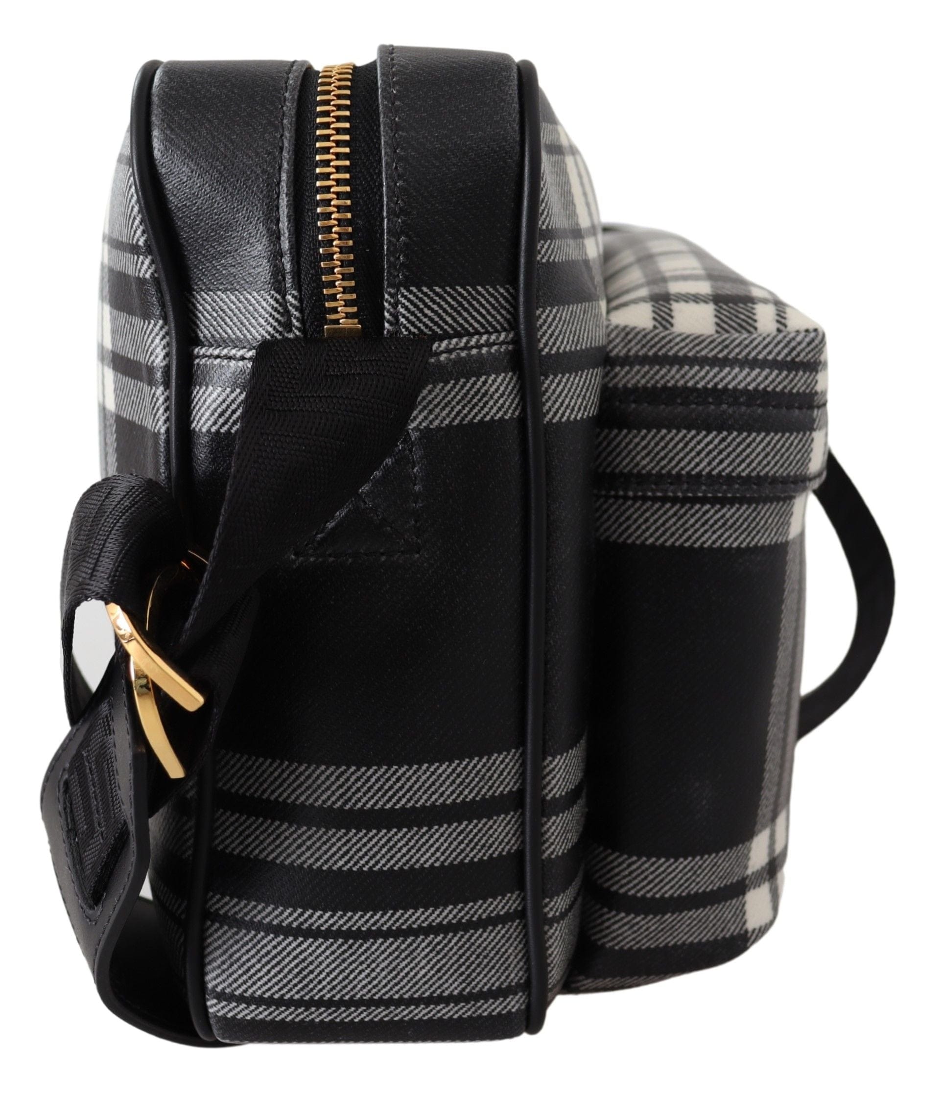 Versace Cross Body Bags Versace Elegant Grey Leather Crossbody Bag