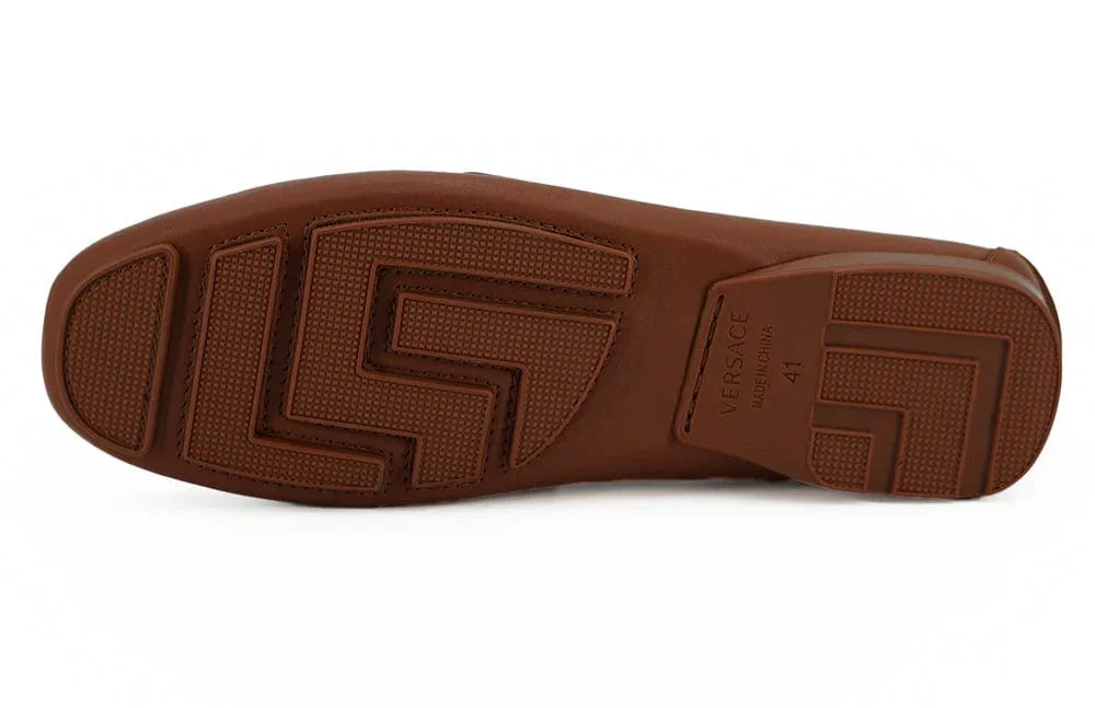 Versace Loafers Versace Elegant Medusa-Embossed Leather Loafers