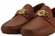 Versace Loafers Versace Elegant Medusa-Embossed Leather Loafers