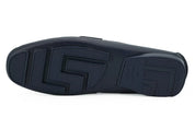 Versace Loafers Versace Elegant Navy Blue Calf Leather Loafers