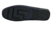 Versace Loafers Versace Elegant Navy Blue Calf Leather Loafers