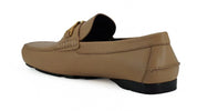 Versace Loafers Versace Exquisite Medusa Gold-Tone Leather Loafers